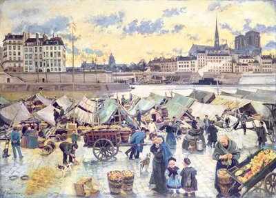 The Apple Market by Emile Antoine Guillier